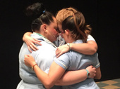 Everything changes! We're sure going to miss having Keala Settle and Jenna Ushkowitz in Waitress! Jessie Mueller hugs it out with her co-stars after their last performance.(Photo: Instagram.com/egroove)