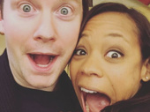 Tomorrow is indeed a latter day! Former The Book of Mormon co-stars (and current BFFs) Hamilton's Rory O'Malley and Nikki M. James snap a silly selfie.(Photo: Instagram.com/mrroryomalley) 