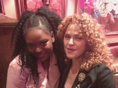 Two beauties and a brooch! The Wiz star Shanice Williams gets together with Broadway legend Bernadette Peters.(Photo: Twitter.com/LuvbeingShanice)
