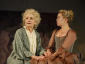 Mary Beth Peil as Madame de Rosemonde and Birgitte Hjort Sørensen as Madame de Tourvel in Les Liaisons Dangereuses.