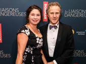 Les Liaisons Dangereuses’ fight director Richard Ryan and guest are spiffed up for opening night.