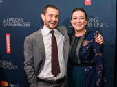 Director Josie Rourke with actor Hugh Dancy are all smiles for Les Liaisons Dangereuses’ Broadway bow.