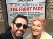 Looks like Tony winner Hugh Jackman and his wife Deborra-Lee Furness loved The Front Page! So, Hugh, when can we expect you back on the boards?(Photo: Instagram.com/thehughjackman)