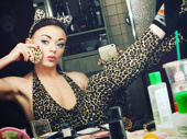 Talk about a glamour cat! Paramour star Ruby Lewis rocks leopard print on an All Hallow's Eve two-show day.(Photo: Instagram.com/rubylewla)