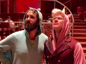 Pierre and Anatole may have done their fight call in owl and unicorn onesies. Happy Halloween from Great Comet's Josh Groban and Lucas Steele!(Photo: Twitter.com/TheLucasSteele)