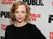 Plenty star Emily Bergl spends a night off at the opening of Sweat.