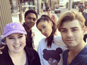 The gang’s all here! Hairspray Live! 's Maddie Baillio, Ephraim Sykes, Ariana Grande and Garrett Clayton snap a pic. We can't wait to see them perform on NBC on December 7!(Photo: Twitter.com/MaddieBaillio)