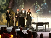 Positively magical! Harry Potter and the Cursed Child writers Jack Thorne and John Tiffany as well as star Noma Dumezweni accept the Eastern Standard Award for Best Play.(Photo: Twitter.com/thestandardarts)