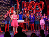 Raise you up! Haven Burton and the Kinky Boots cast celebrate 1,500 performances with a fabulous cake.