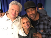 Fences Tony winner, film star and director Denzel Washington stopped by the Hairspray: Live! set to hang with Kristin Chenoweth and friend/director Kenny Leon.(Photo: Twitter.com/craigzadan)