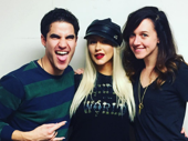 Divas unite backstage the Hedwig and the Angry Inch tour! Darren Criss, Christina Aguilera and Lena Hall get together.(Photo: Instagram.com/hedwigonbway)
