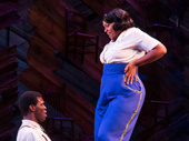 Kyle Scatliffe as Harpo and Carrie Compere as Sofia in The Color Purple.
