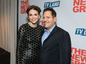 Sweet Charity and Younger star Sutton Foster snaps a pic with Younger creator Darren Star.