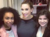 Matilda reunion! Beaches buds and former revolting children Grace Capeless and Gabriella Pizzolo snap a pic with Queen Lesli Margherita.(Photo: Instagram.com/queenlesli)