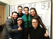 The Bandstand crew unites! Corey Cott and a few of Bandstand's swingin' cast members joined Laura Osnes during her stint at 54 Below to perform a song from the Broadway-bound musical.(Photo: Instagram.com/naponacott)