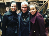 A true revolutionary visits Broadway's Hamilton! Stars Mandy Gonzalez and Lexi Lawson snap a pic with Olympic gold medalist and LGBTQ activist Greg Louganis.(Photo: Instagram.com/mandy.gonzalez) 