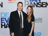 Sweet Charity star Sutton Foster spends a night off with her husband Ted Griffin at Dear Evan Hansen’s Broadway opening.