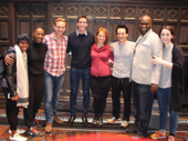 Fred Weasley is here, and that's no joke! Harry Potter film actor James Phelps visit the cast of Harry Potter and the Cursed Child.(Photo: Twitter.com/HPPlayLDN)