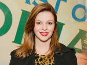 Amber Tamblyn steps out for the off-Broadway opening of The Babylon Line.
