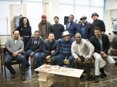 Not a bad day at rehearsal! Grammy winner and JItney producer John Legend recently stopped by to say "hey" to the company of the August Wilson drama, which is set to start performances on December 28.(Photo: Jenny Anderson)