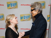 Double director/choreographers! Tony winner Tommy Tune congratulates In Transit director/choreographer Kathleen Marshall on her Broadway opening.