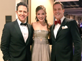 A royal reunion! Cinderella BFFs Santino Fonatna and Laura Osnes snap a pic with conductor Steven Reineke following their holiday concert with the National Symphony Orechestra at the Kennedy Center.(Photo: Twitter.com/LauraOsnes)