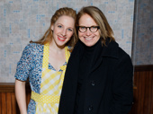 What a sweet visit! Waitress' Jessie Mueller snaps a photo with news anchor Katie Couric, who came to see her in the Sara Bareilles-scored tuner.(Photo: Emilio Madrid-Kuser)