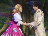 Cinderella meets Prince Charming! Natasha J Barnes and Lee Mead take the stage in Cinderella at the London Palladium.(Photo: Paul Coltas & Steve Williams)