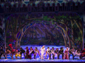 Cinderella's Fairy Godmother has a whole posse! Amanda Holden and the cast perform at the London Palladium.(Photo: Paul Coltas & Steve Williams)