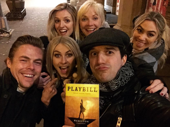 Rise up! Jersey Boys star and Broadway.com vlogger Mark Ballas caught Hamilton with his wife BC Jean and a few of his Dancing with the Stars pals, including Derek and Julianne Hough.(Photo: Instagram.com/markballas)