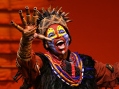Tshidi Manye as Rafiki in The Lion King. 