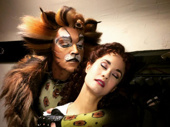 Move over, Phantom and Raoul! Looks like that Rum Tum Tugger and Christine are getting cozy. Cats standout Tyler Hanes and Phantom of the Opera star Ali Ewoldt snap a silly pic post ALW-mash-up.(Photo: Instagram.com/aliewoldt)