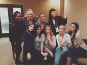 Take a look at this aca-awesome squad! Anna Kendrick, Rebel Wilson, Anna Camp and the rest of the gang are ready to film Pitch Perfect 3, which is scheduled to hit theaters on December 22.(Photo: Instagram.com/annakendrick47)