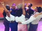 Look what God has done! The cast of The Color Purple gathers to make a joyful noise following their last Broadway performance.(Photo: Instagram.com/carriecompere)