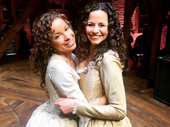 Sister love! Hamilton's Schuyler sisters Lexi Lawson and Mandy Gonzalez hug it out.(Photo: Instagram.com/mandy.gonzalez)