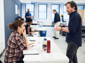 If I Forget's Kate Walsh and Jeremy Shamos hit the rehearsal room. Performances begin on February 2.(Photo: Jenny Anderson)