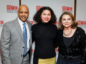 Jitney director Ruben Santiago-Hudson snaps a pic with August Wilson's daughter Azula Carmen Wilson and the late playwright's wife Constanza Romero.