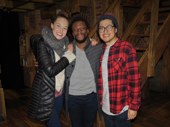 The Hamiltons head on tour! Solea Pfeiffer, Michael Luwoye and Rubén J. Carbajal snap a family photo pre-Hamilton tour.(Photo: Instagram.com/michaelluwoye)