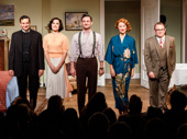 The cast of off-Broadway's Yours Unfaithfully takes their curtain call.