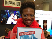 Queen LaChanze! Of course, the Tony winner rocked a boa at our booth.
