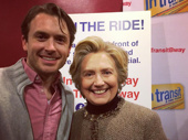 Look who took a ride over to Broadway's In Transit. Hillary Clinton and star James Snyder snap a pic.(Photo: Instagram.com/thejamessnyder)