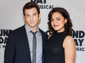 Groundhog Day stars Andy Karl and Barrett Doss snap a pic.