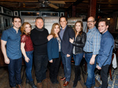 Welcome to Fleet Street! The cast of Sweeney Todd, including Matt Doyle, Alex Finke, Duncan Smith, Siobhán McCarthy, Jeremy Secomb, Betsy Morgan, Brad Oscar and Joseph Taylor, get together.