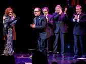 Sunset Boulevard's dream team hits the stage! Bravo to scribe Don Black, star Glenn Close, scribe Christopher Hampton, composer Andrew Lloyd Webber and director Lonny Price.