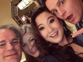 We're totally on board with Sunday in the Park with Groffsauce! Sunday in the Park with George's Ashley Park had a whole posse visit backstage after the first preview: her King and I director Bartlett Sher, his daughter Lucia and Jonathan Groff.(Photo: Instagram.com/ashleyparklady)