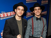 Twinning! Brothers and Newsies alums David and Jacob Guzman step out for the film premiere.