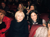Looks like Broadway fave Samantha Massell had the best seat in the house at Sunset Boulevard! Hillary Clinton has certainly been making the rounds on the Great White Way.(Photo: Instagram.com/smassellsings)