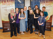 The gang’s all here! Crazy For You’s Nancy Opel, Mark Linn-Baker, Laura Osnes, Harry Groener, Tony Yazbeck, Jerry O’Connell, Jack McBrayer, Rachel Bloom and Rachel Dratch snap a pic with Crazy for You’s original Tony-winning choreographer Susan Stroman.