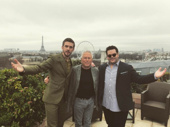 Bonjour! Dan Stevens, Alan Menken and Josh Gad say hello to Paris during the Beauty and the Beast press tour.(Photo: Instagram.com/joshgad)