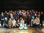 A year of magic-making! The cast of Harry Potter and the Cursed Child takes a group shot.(Photo: Twitter.com/HPPlayLDN)